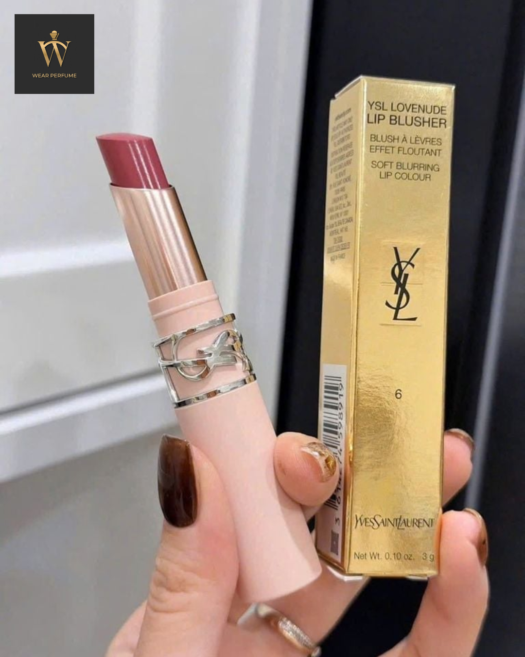  Son Dưỡng Yves Saint Laurent Lovenude Lip Blusher 06 Naughty Pink - Màu Hồng Lạnh 