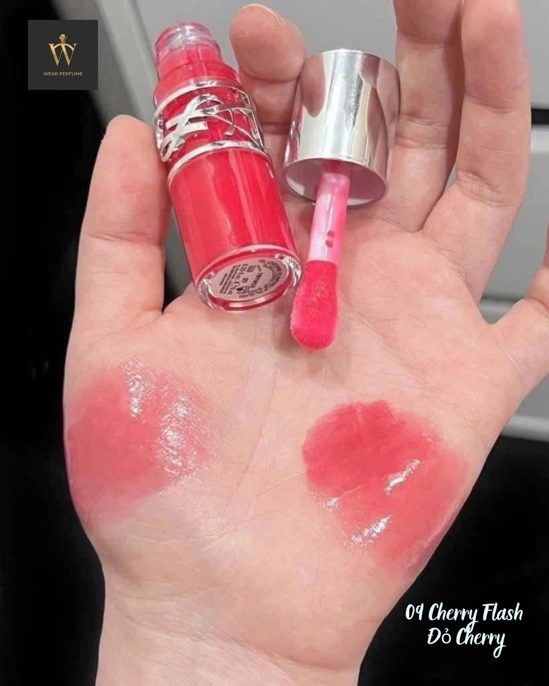  Son YSL Loveshine Plumping Lip Oil Gloss 09 Cherry Flash - Đỏ Cherry 
