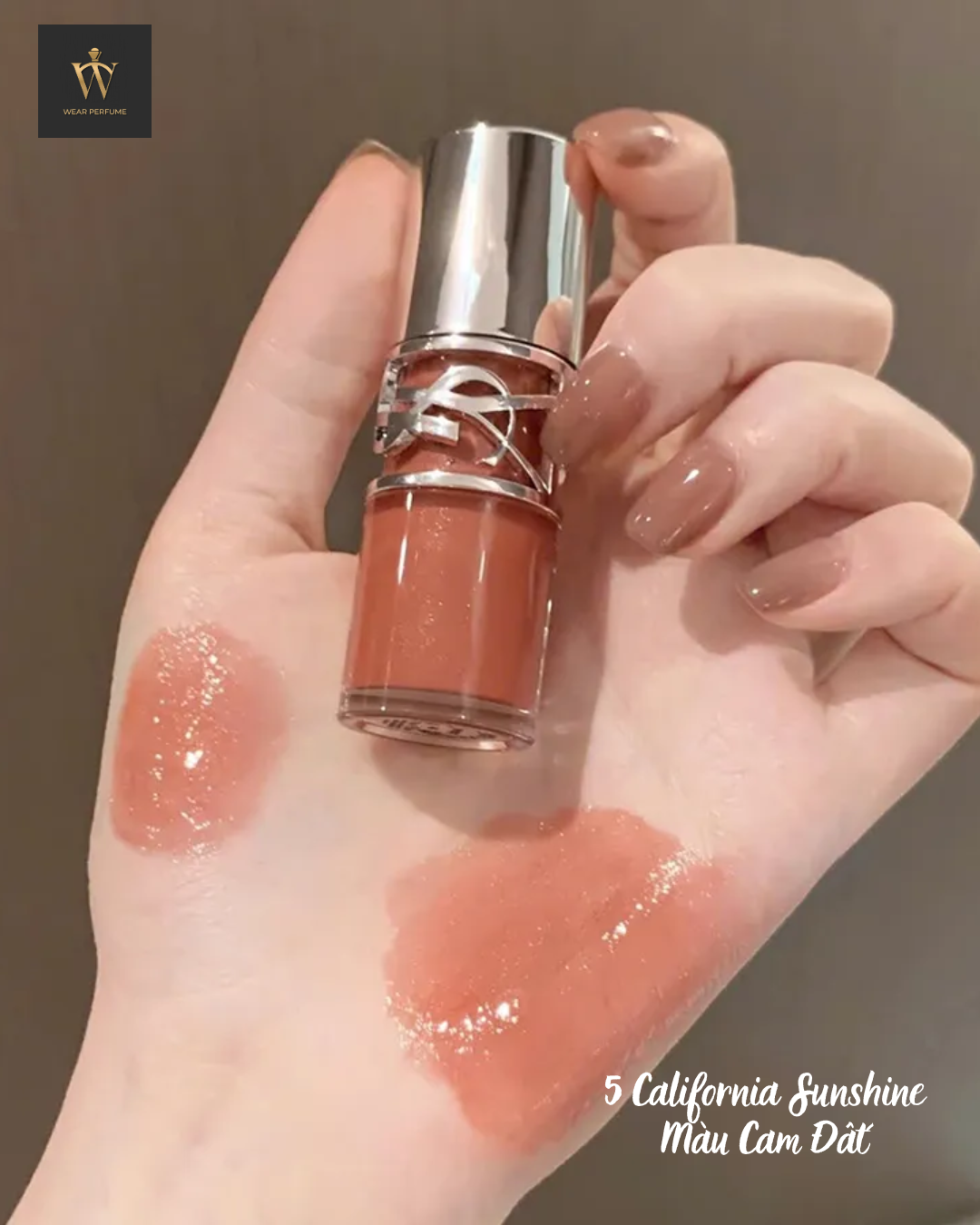  Son YSL Loveshine Plumping Lip Oil Gloss 5 California Sunshine - Màu Cam Đất 