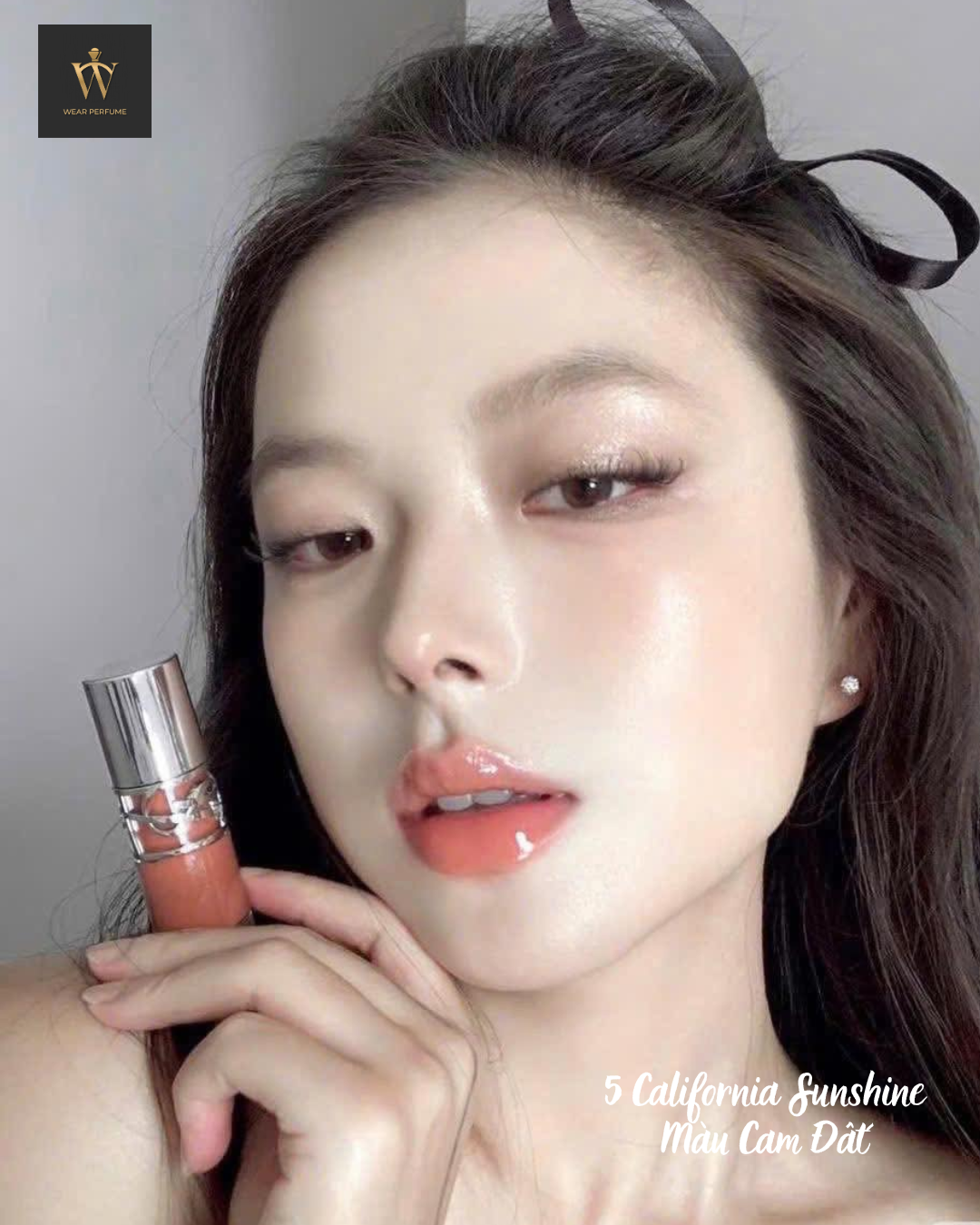  Son YSL Loveshine Plumping Lip Oil Gloss 5 California Sunshine - Màu Cam Đất 