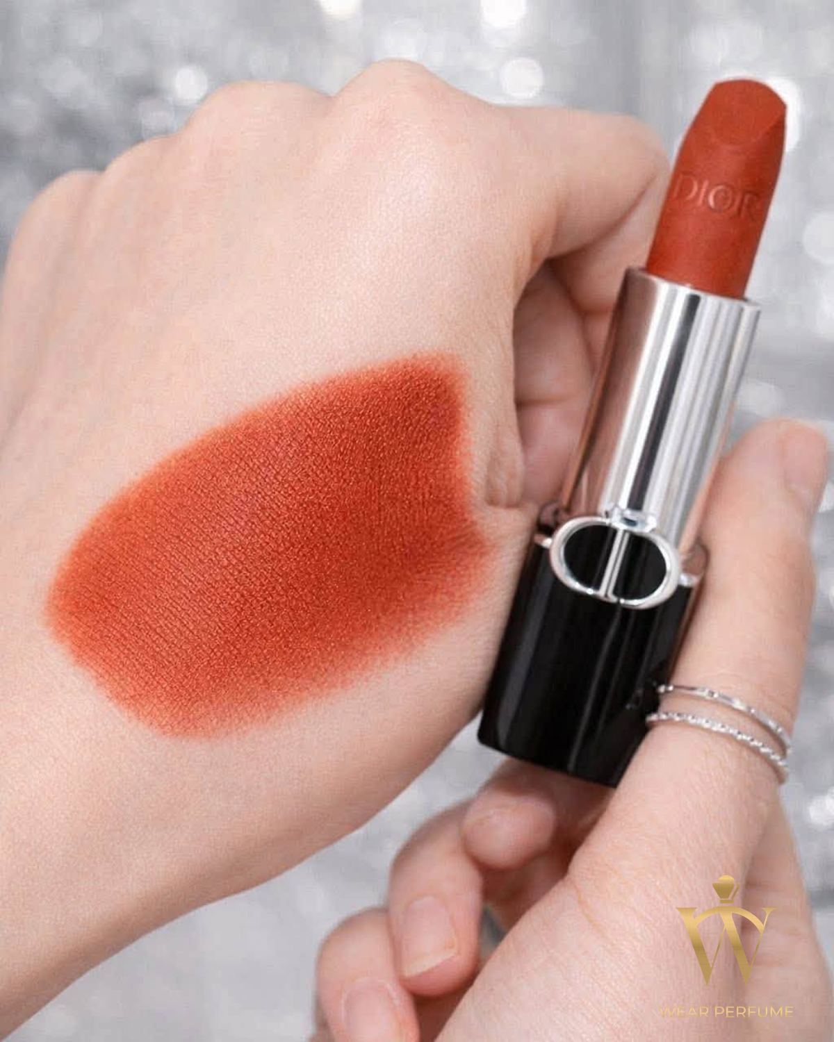  Son Dior Rouge Velvet 539 Tera Bella - Màu Đỏ Cam Đất (Phiên Bản Nắp Châm) - Tặng Túi Giấy Dior 