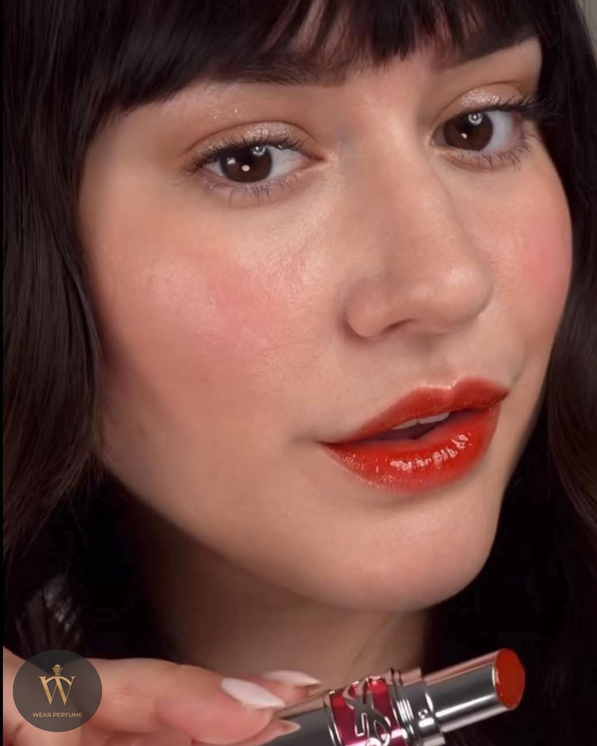  Son Dưỡng YSL Rouge Volupte Candy Glaze 08 Chili Delight - Màu Đỏ Cam Cháy 