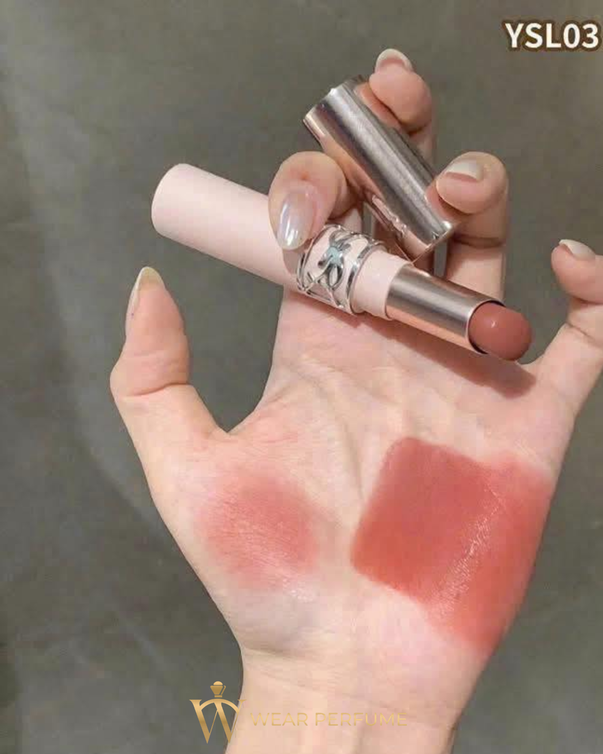  Son Yves Saint YSL Lovenude Lip Blusher 03 Taupe Flirt – Màu Nâu Cam Đất 