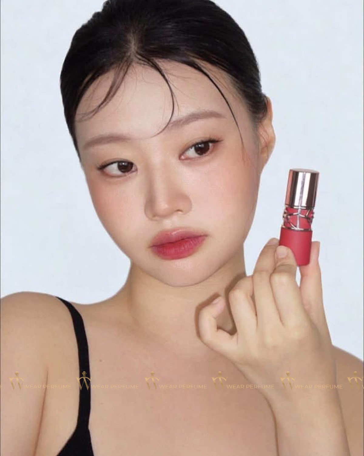  Son Kem Yves Saint Laurent YSL Lovenude Lip Stain 530 Cheeky Cherry – Màu Đỏ Cherry -  Tặng Kèm Túi Giấy YSL 
