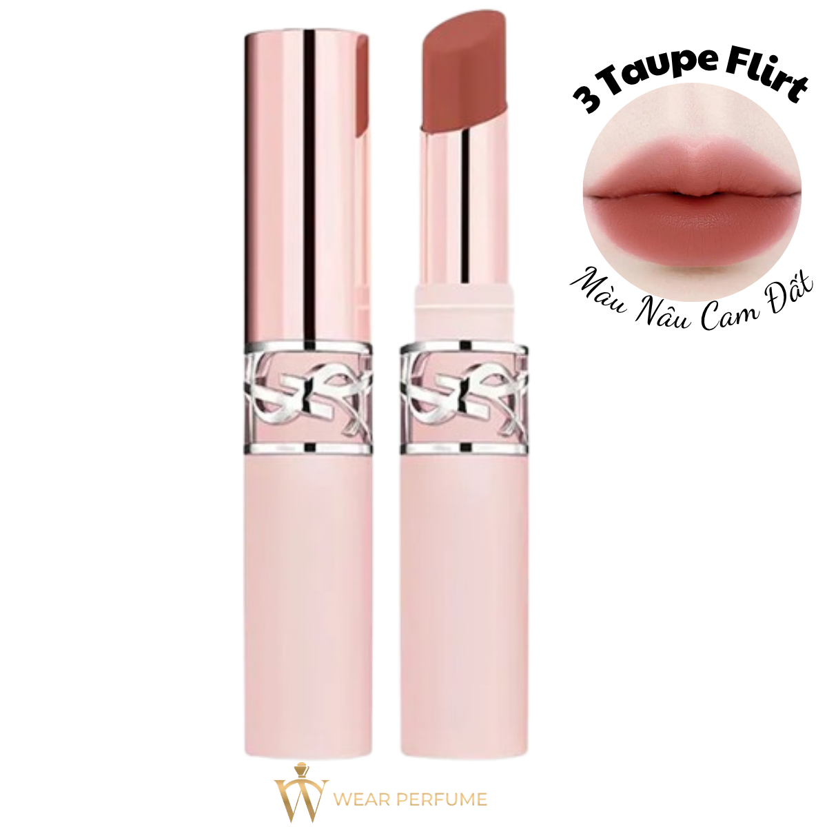  Son Yves Saint YSL Lovenude Lip Blusher 03 Taupe Flirt – Màu Nâu Cam Đất 