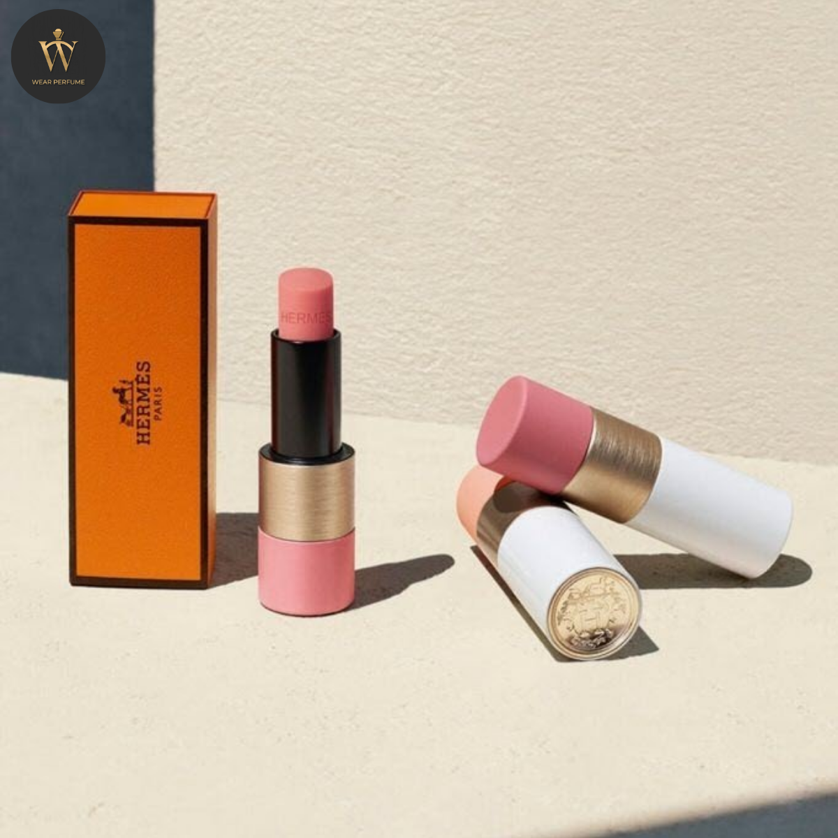  Son Dưỡng Hermès Rosy Lip Enhancer 49 Rose Tan – Màu Hồng Đất 