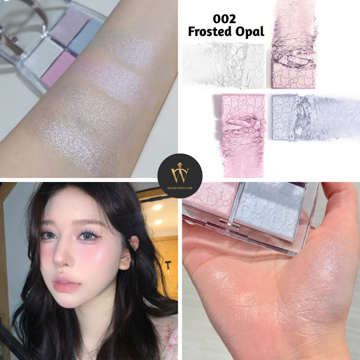  Phấn Bắt Sáng Highlight Dior Backstage Glow Maximizer Palette 002 Frosted Opal Glow 