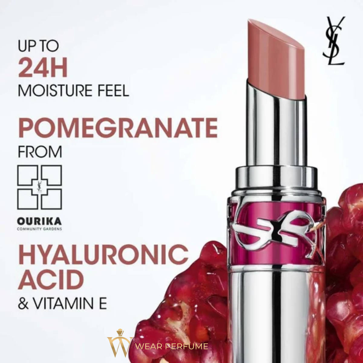  Son YSL Loveshine Candy Glaze 17 Strawberry Cloud - Màu Đỏ Dâu 