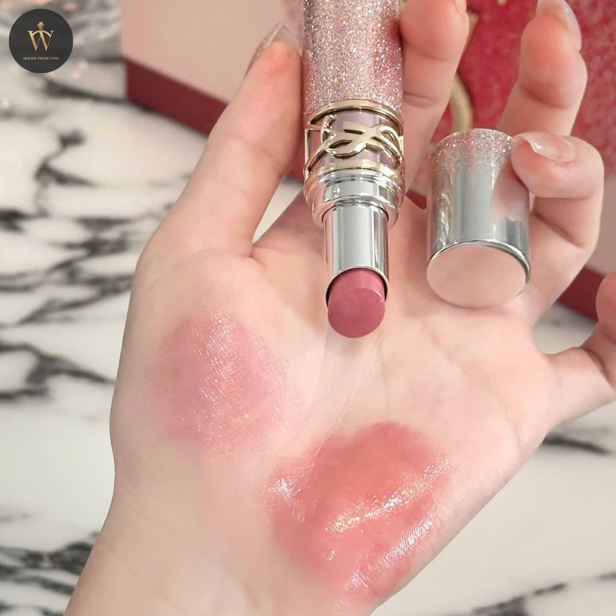  Son Dưỡng YSL Loveshine Candy Glow 44b Valentine's Limited Edition – Hồng Đất 
