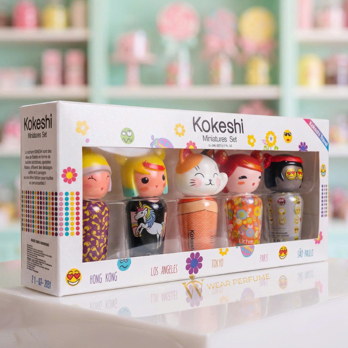  Set 5 Nước Hoa Kokeshi Mini EDT 5x5ML 