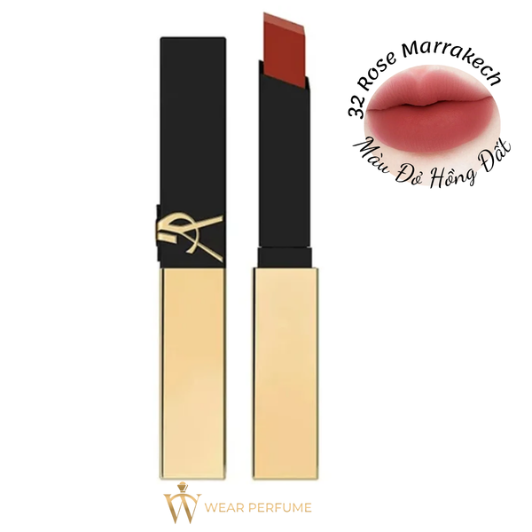  Son Yves Saint Laurent YSL The Slim 32 Rose Marrakech - Màu Đỏ Hồng Đất (Mẫu Mới) - Tặng kèm túi giấy YSL 