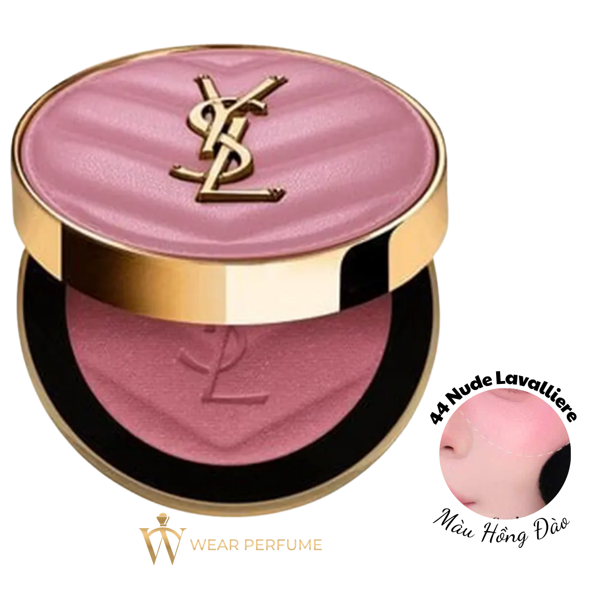  Phấn Má Hồng Yves Saint Laurent YSL Make Me Blush Bold Blurring 44 Nude Lavalliere - Màu Hồng Đào 