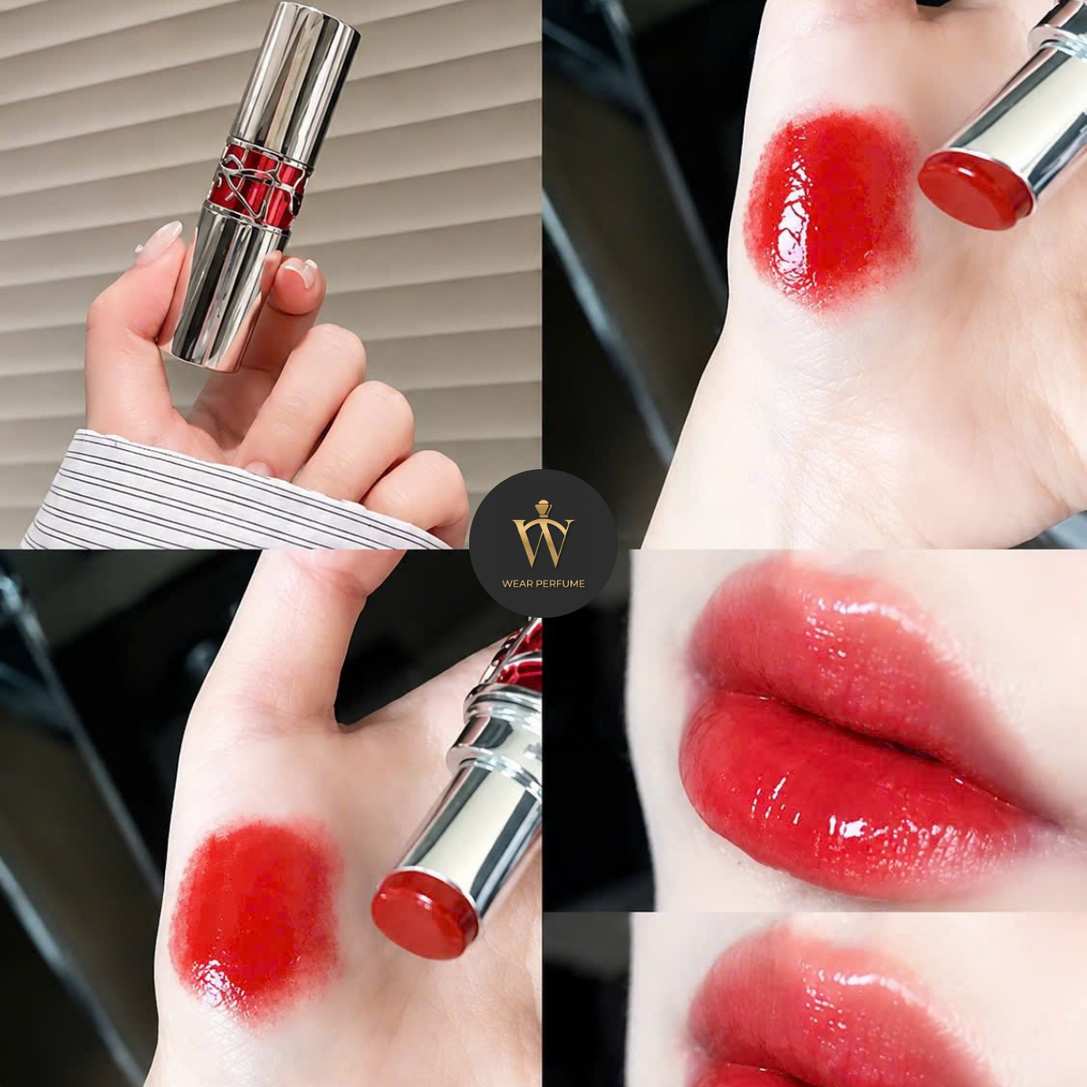  Son Dưỡng YSL Yves Saint Laurent Rouge Volupte Candy Glaze 11 Red Thrill - Màu Đỏ Cam 