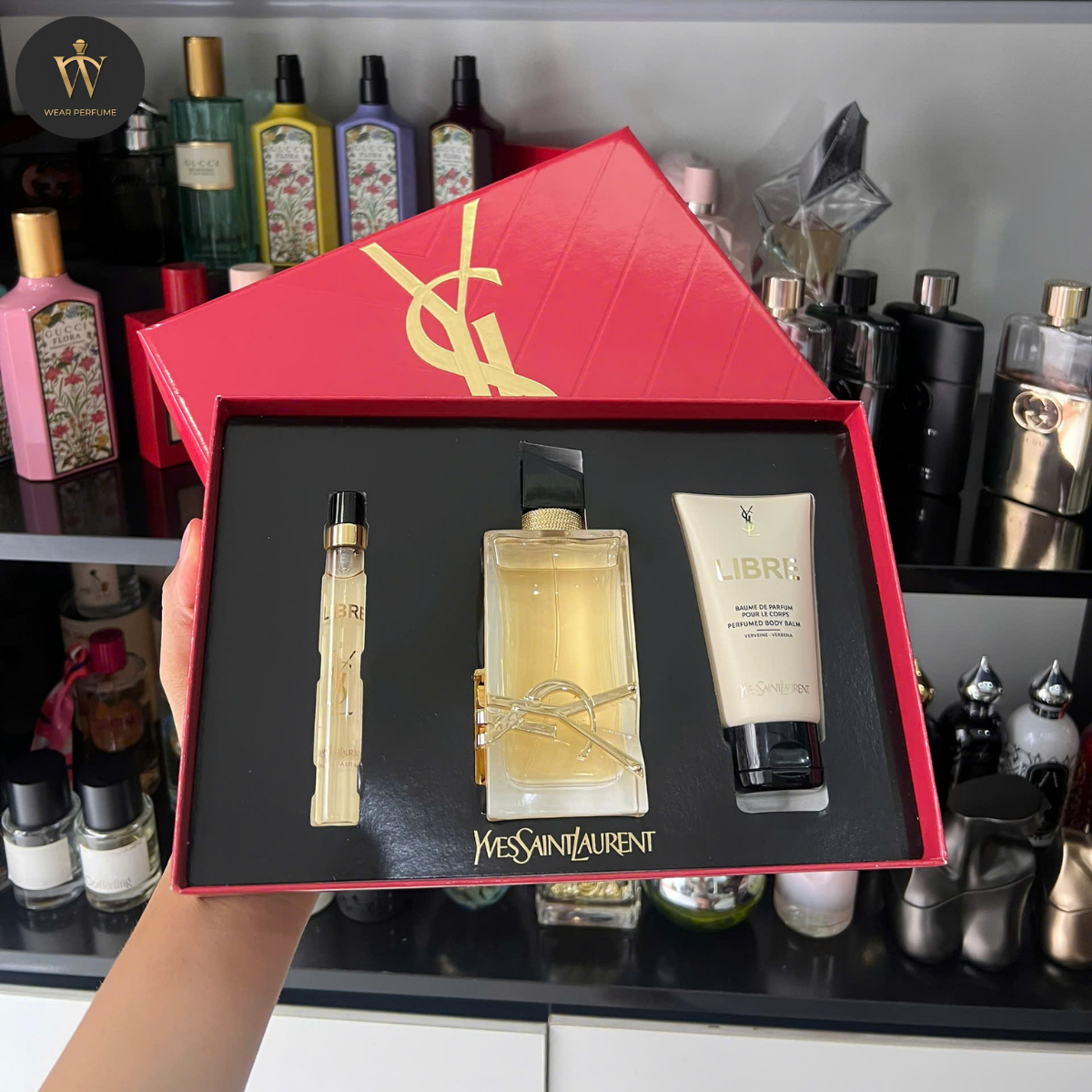  Set Nước Hoa Nữ Yves Saint Laurent YSL Libre EDP Gift Set (EDP 90ml + 10ml + Body Lotion 50ml) 3 Món 