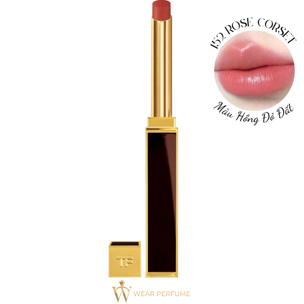  Son Tom Ford Slim Lip Color Shine Lipstick 152 Rose Corset - Màu Hồng Đỏ Đất 