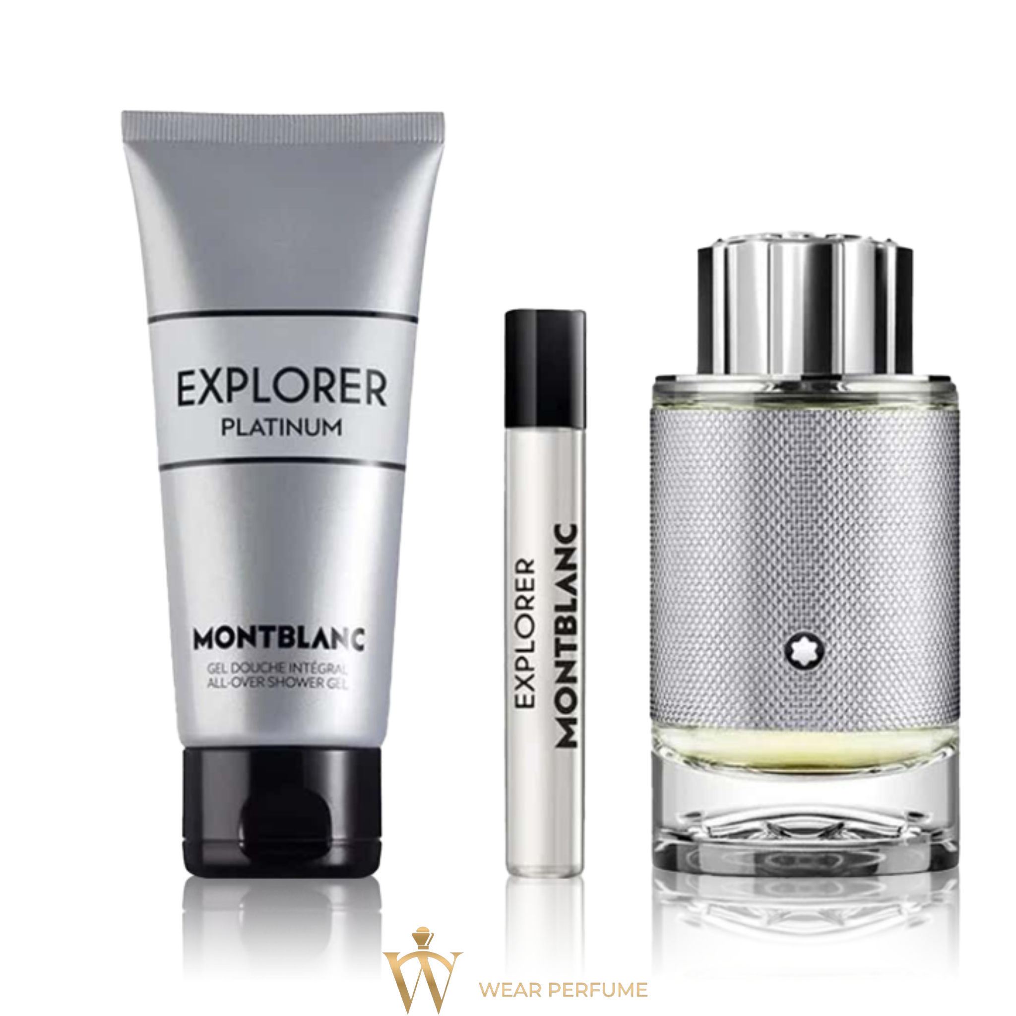  Giftset Montblanc Explorer Platinum 3Pcs 