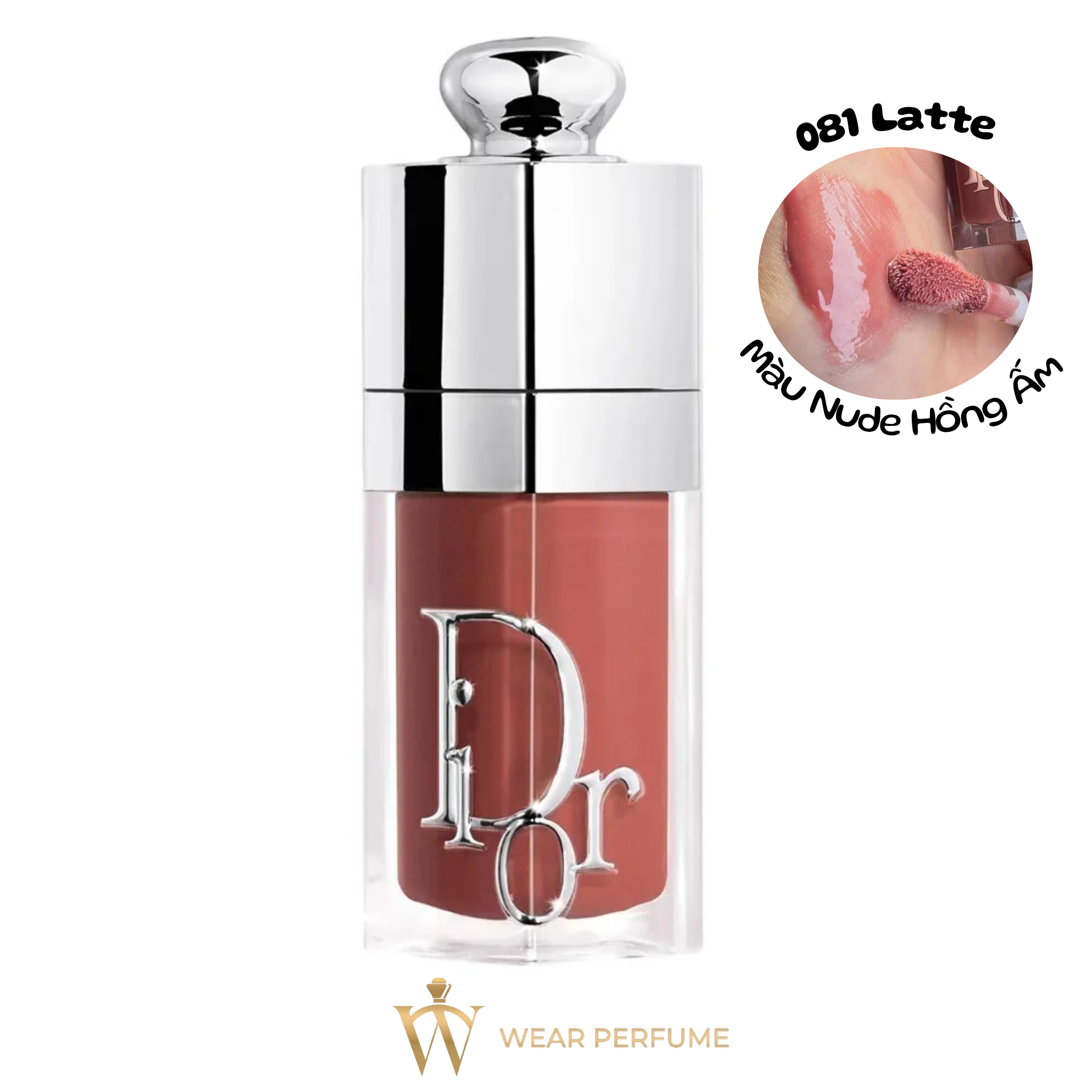  Son Dưỡng Dior Addict Lip Glow Oil 081 Latte - Màu Nude Hồng Ấm 
