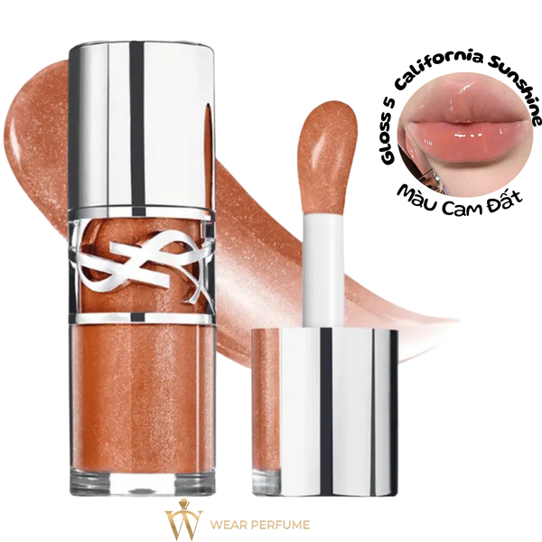  Son YSL Loveshine Plumping Lip Oil Gloss 5 California Sunshine - Màu Cam Đất 