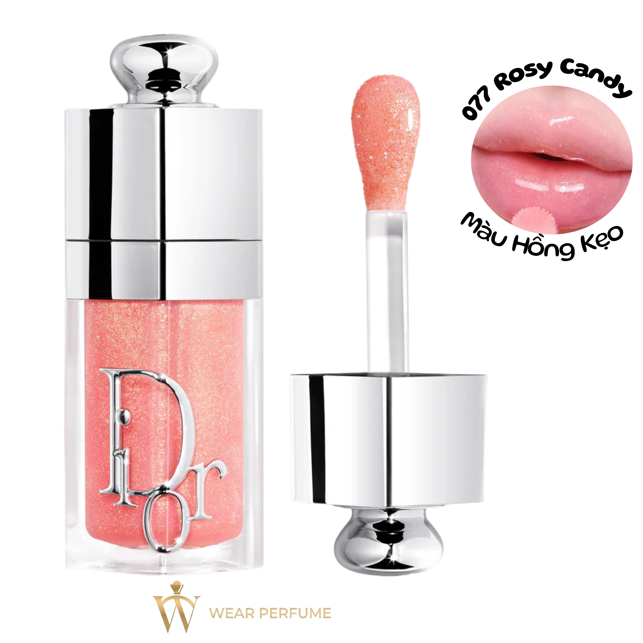  Son Dưỡng Dior Addict Lip Glow Oil 077 Rosy Candy - Màu Hồng Kẹo 