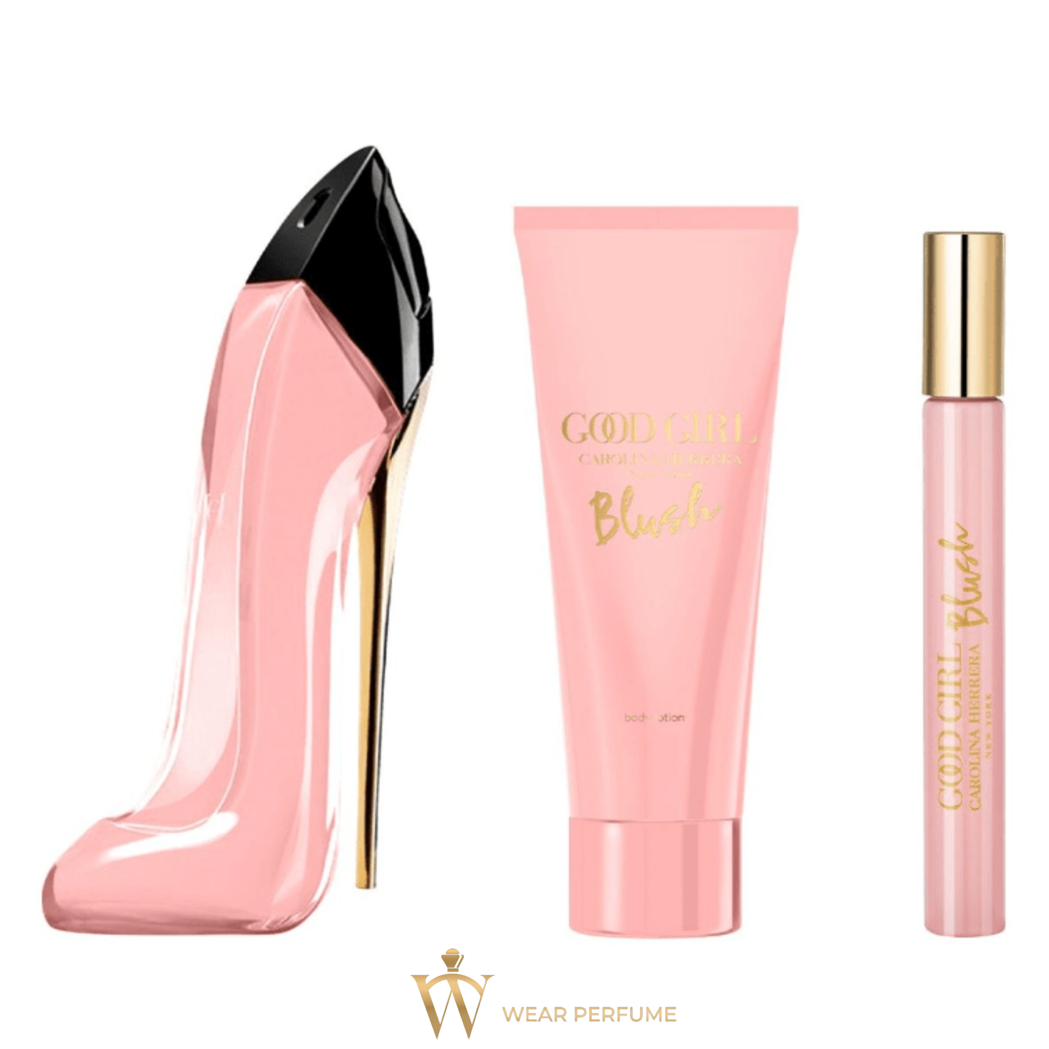  GiftSet Nước Hoa Nữ Carolina Herrera Good Girl Blush EDP 3 Món ( EDP 80ml + EDP 10ml + Body Lotion 100ml) 