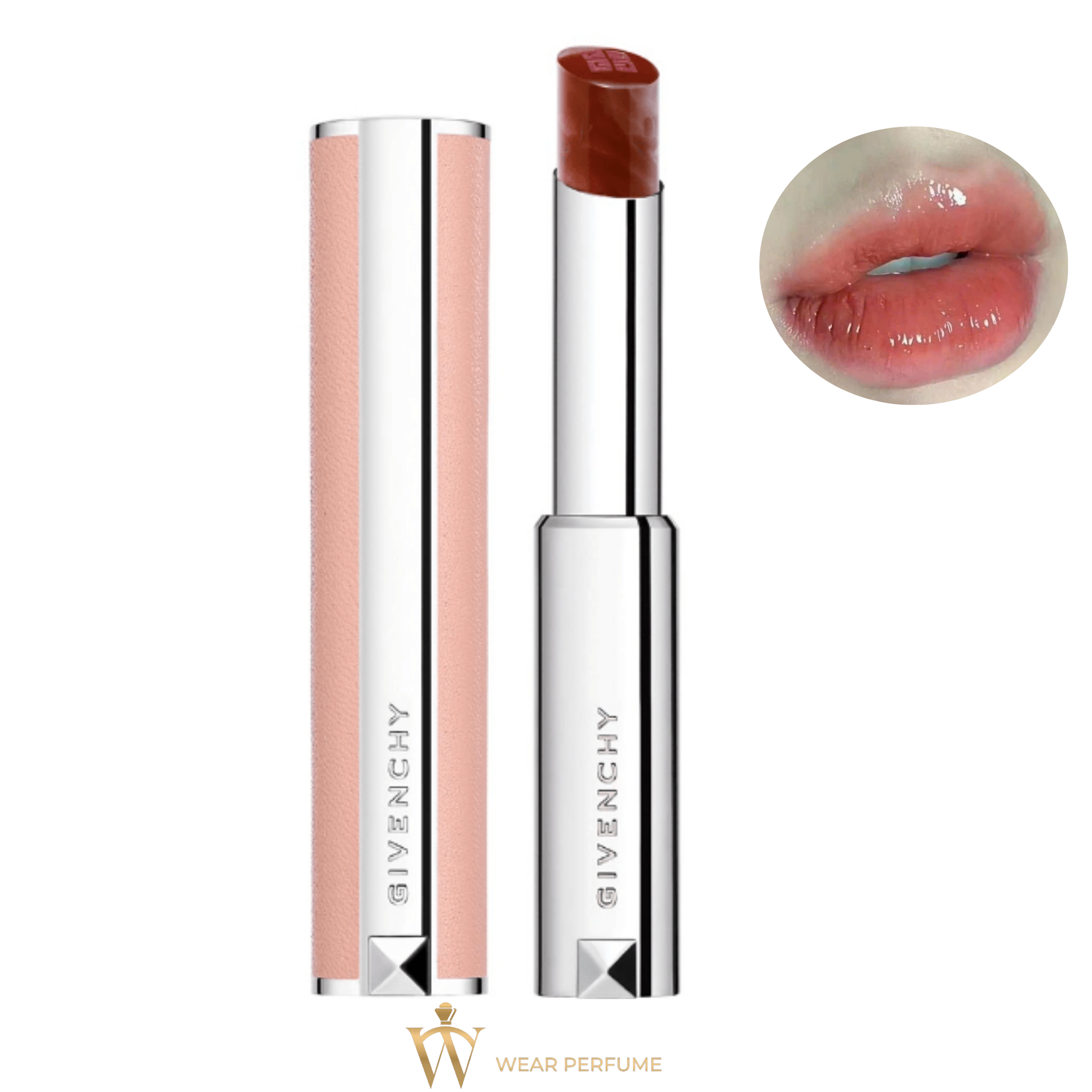  Son Dưỡng Givenchy Rose Perfecto Lip Balm 501 Spicy Brown - Màu Hồng Nâu Đất 
