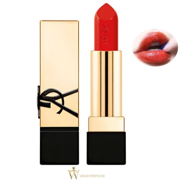  Son YSL Rouge Pur Couture Caring Satin Lipstick R4 Rouge Extravagance – Màu Đỏ Cam 