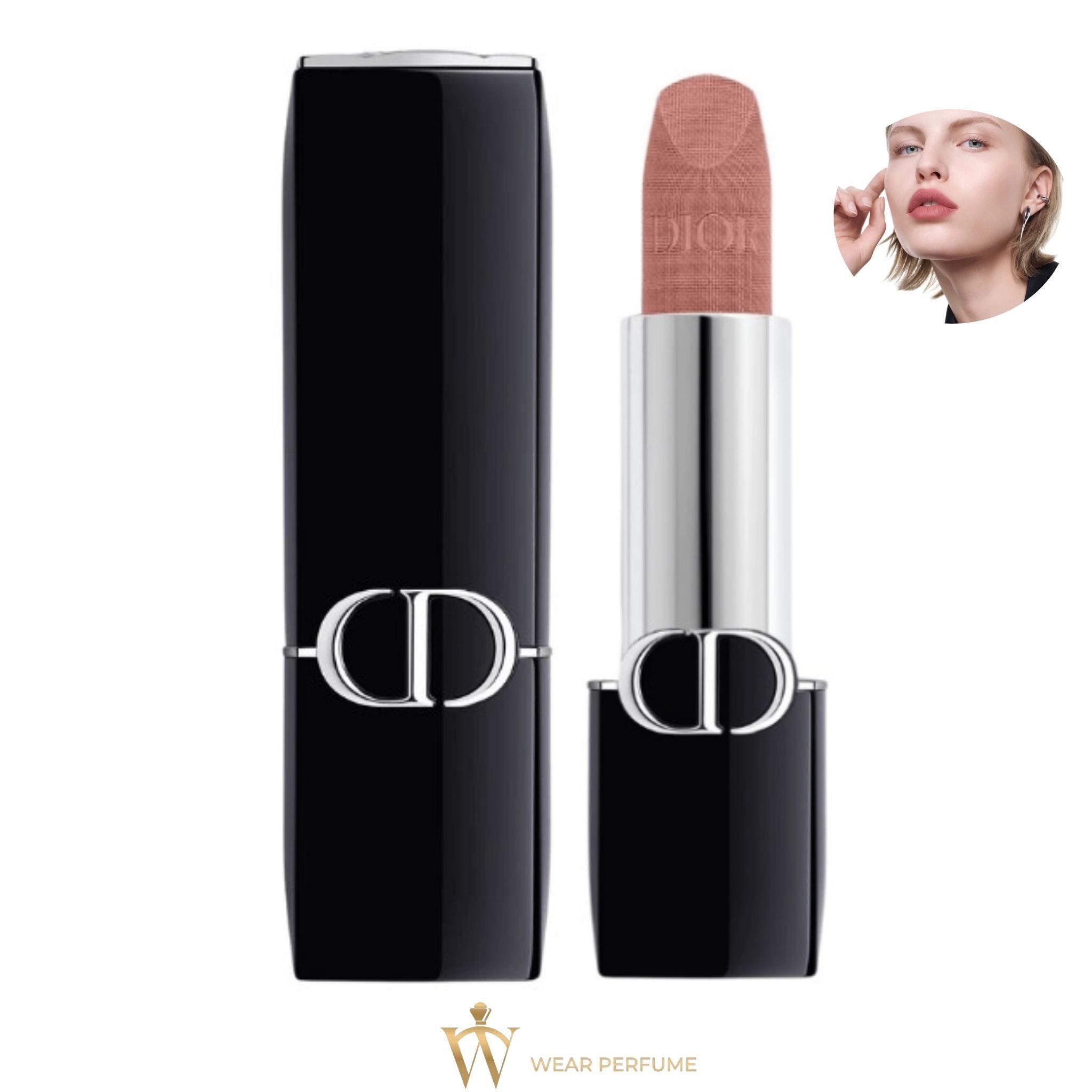  Son Dior Rouge Couture Colour Lipstick Floral Velvet 218 Rose Rose - Màu Hồng Nâu 