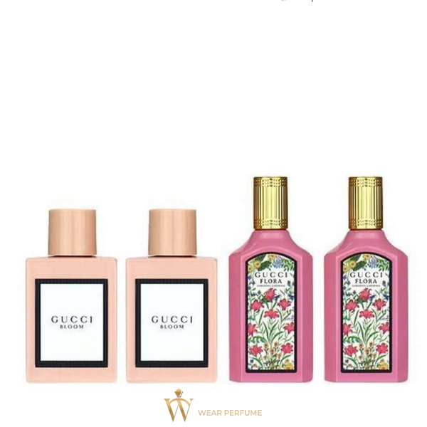  Set Nước Hoa Nữ Mini Gucci Bloom + Flora Gorgeous Gardenia EDP (4 x 5ml) 
