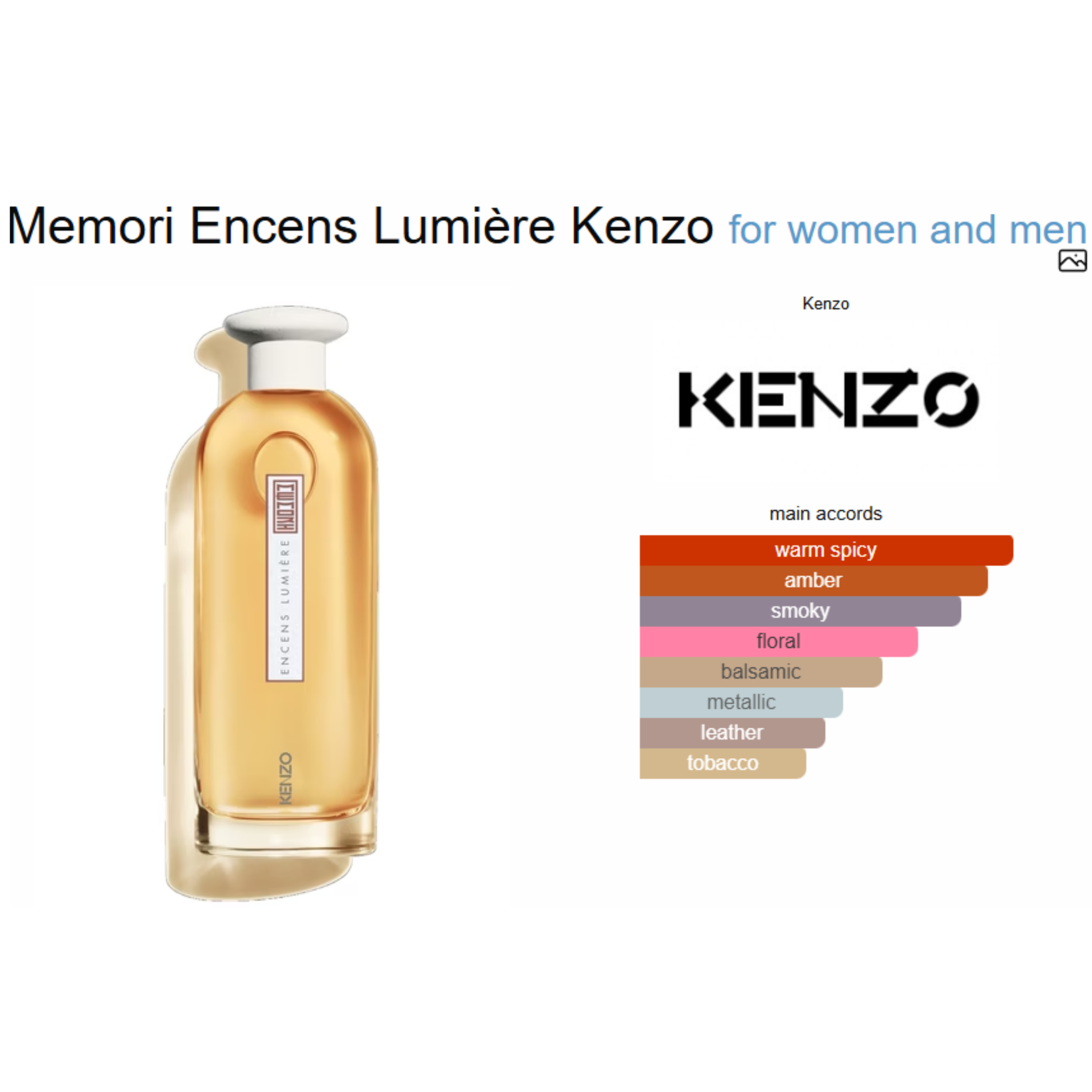  Kenzo Memori Encens Lumière 