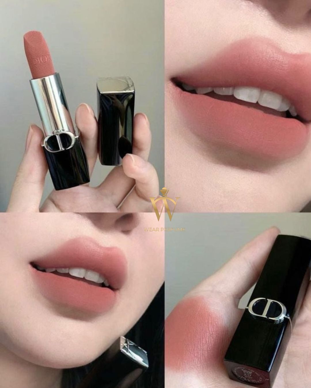  Son Dior Rouge Couture Colour Lipstick Floral Velvet 218 Rose Rose - Màu Hồng Nâu 