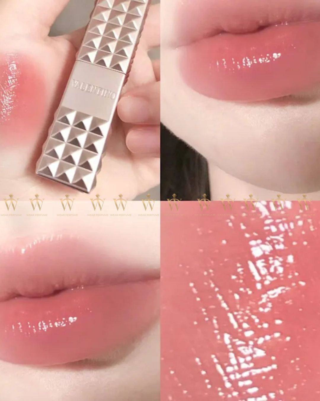  Set Valentino Limited 2025 – Son Dưỡng Rosso Valentino Lip Balm 120R - Màu Hồng Đất + Hộp Trái Tim 