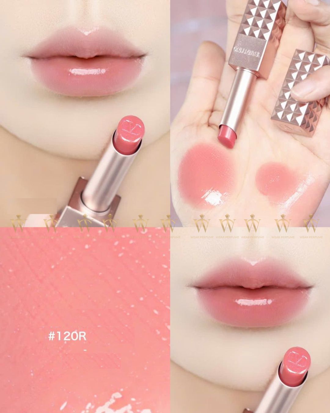  Set Valentino Limited 2025 – Son Dưỡng Rosso Valentino Lip Balm 120R - Màu Hồng Đất + Hộp Trái Tim 