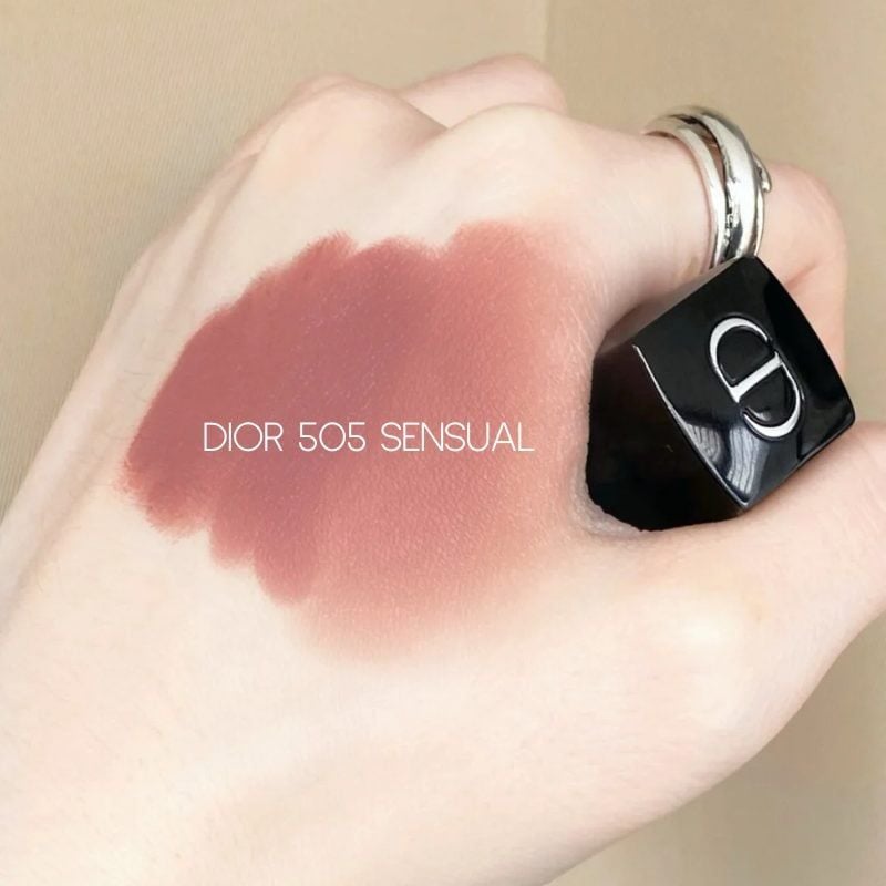  Son Dior Rouge Velvet 505 Sensual - Màu Hồng Nude 