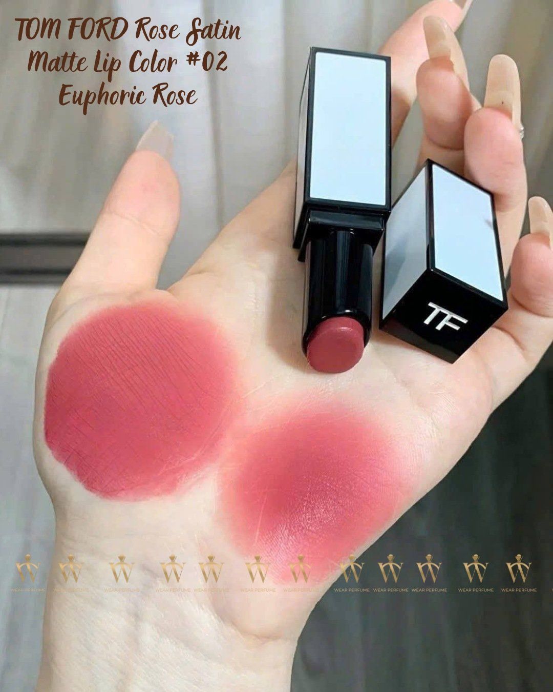  Son Tom Ford Rose Satin Matte Lip Color 02 Euphoric Rose - Màu Hồng Ấm 