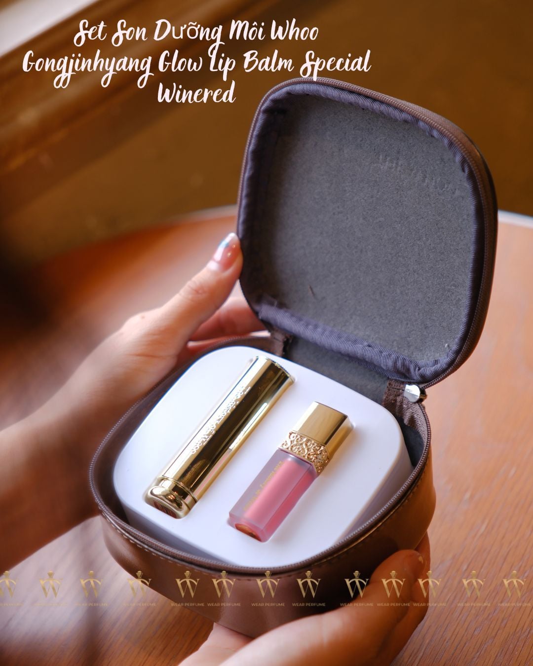  Set Son Dưỡng Môi Whoo Gongjinhyang Glow Lip Balm Special Winered 3 Món 