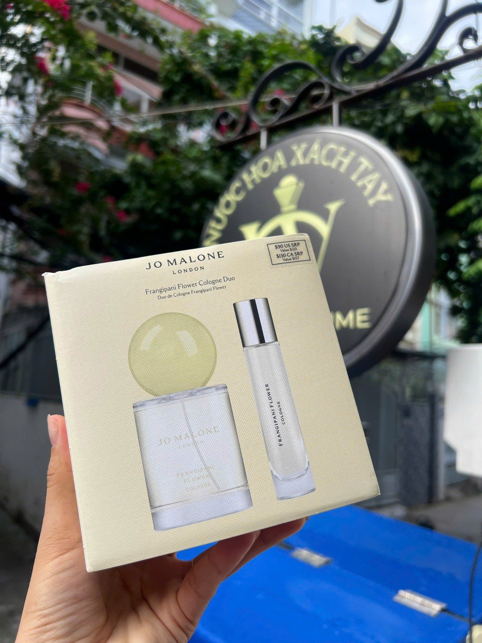 Set Nước Hoa Unisex Jo Malone Frangipani Flower Cologne – Home & Away Duo Set (30ml + 10ml) 