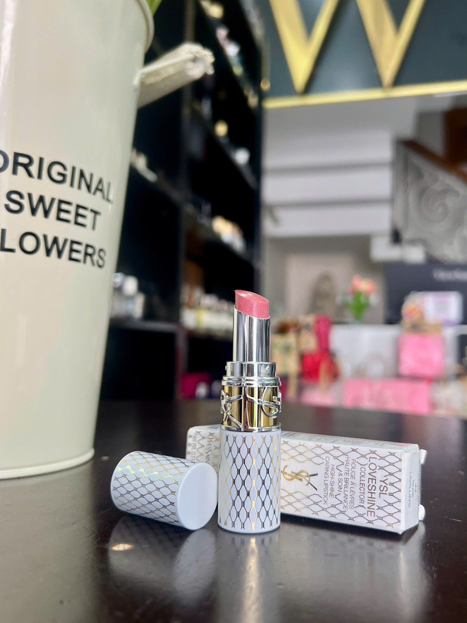  Son Dưỡng Yves Saint Laurent YSL Loveshine Lipstick Holiday Collector 44 Nude Lavalliere - Màu Hồng Nude 