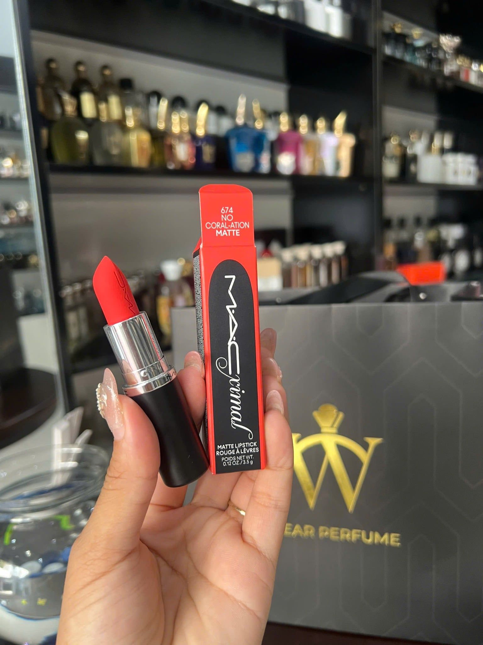  Son MAC Ximal Silky Matte 674 No Coral Ation - Màu Cam Đào 