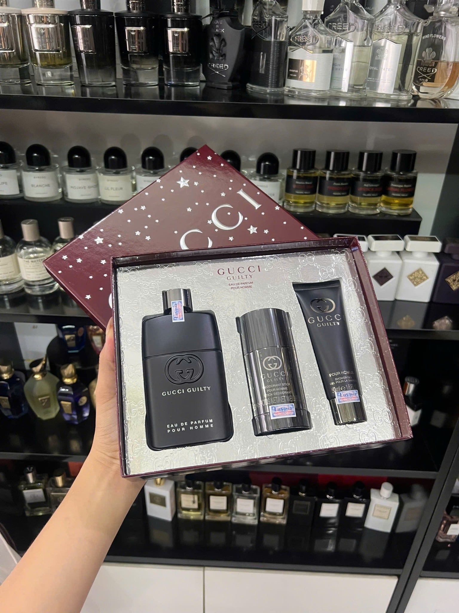  Gift Set Gucci Guilty Pour Homme Eau de Parfum 3pcs ( EDP 90ml & EDP 15ml & Deodorant Stick 75g ) 