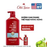  Dầu gội & xả cho nam 2 trong 1 Old Spice Pure Sport - 650ml 