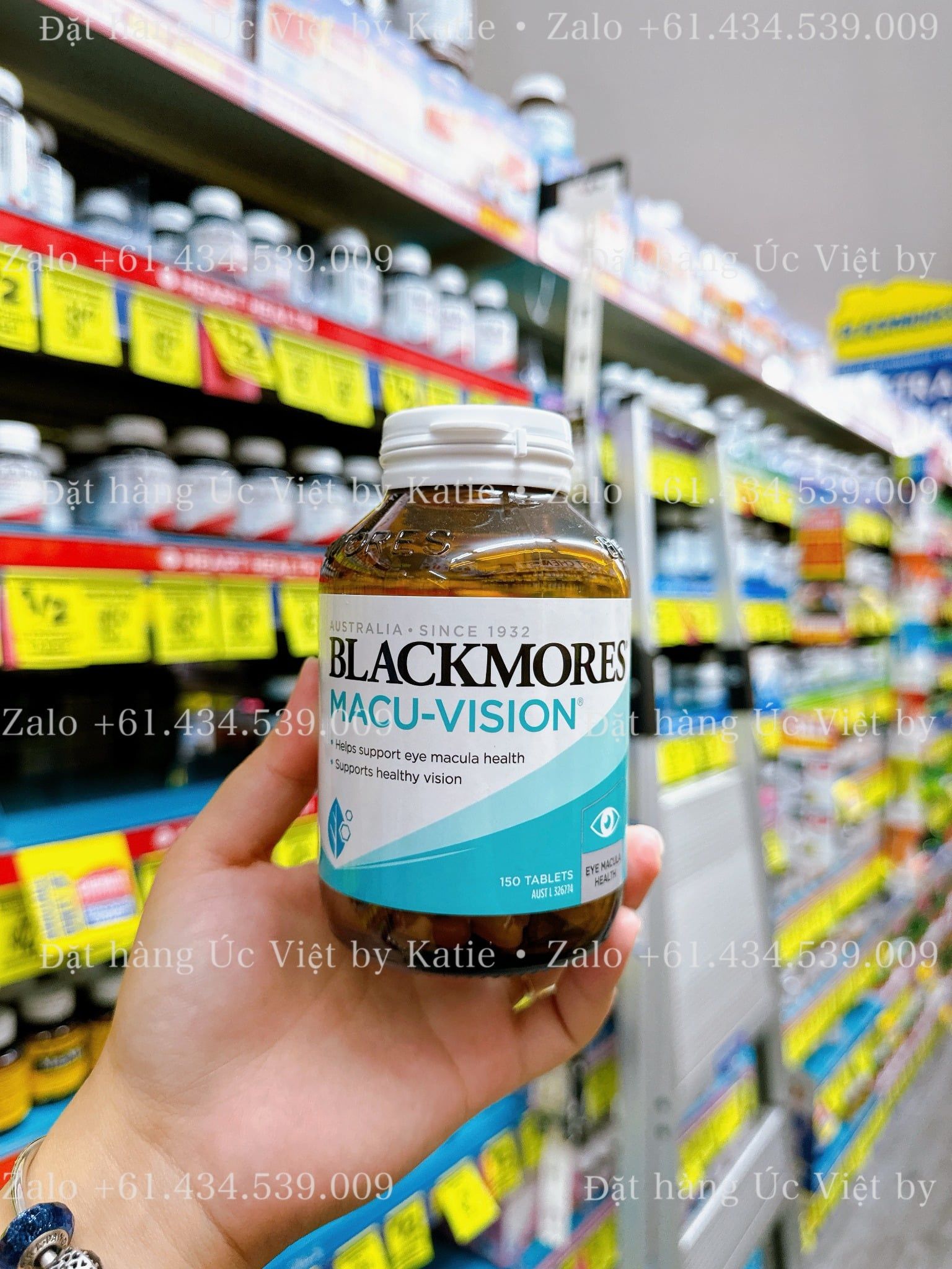  Thuốc bổ mắt dành cho người lớn Blackmores Macu Vision Eye Care 150 viên 