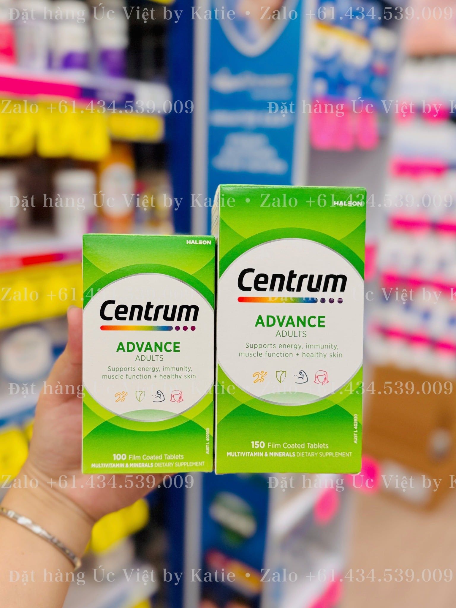  [HÀNG ORDER] Vitamin tổng hợp dành cho cả 2 giới 18-49 tuổi Centrum Advance 150 Tablets Exclusive Size 