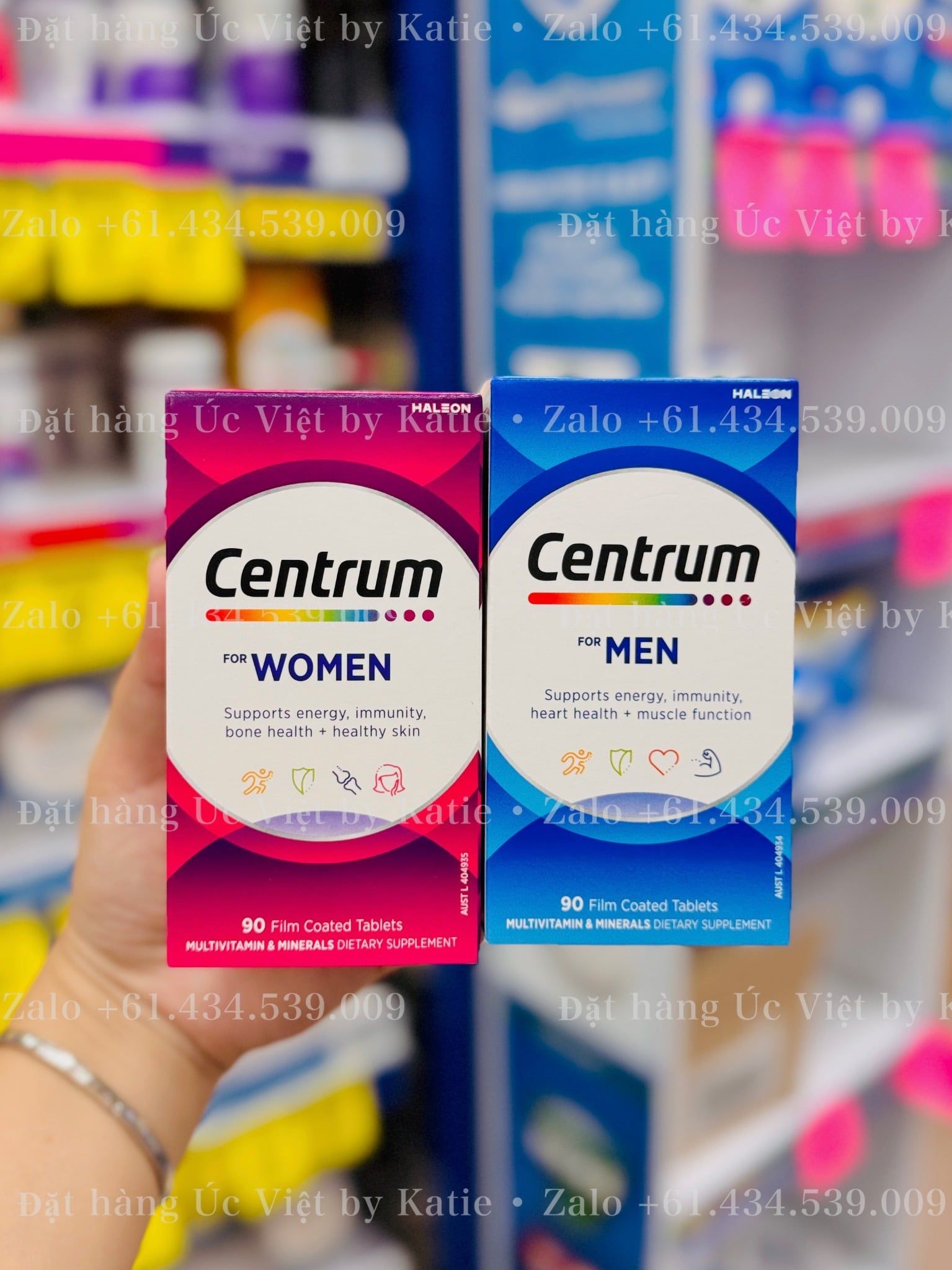 Viên vitamin tổng hợp công thức dành riêng cho nam giới/phụ nữ 18 – 49 tuổi Centrum Hộp 90 viên 