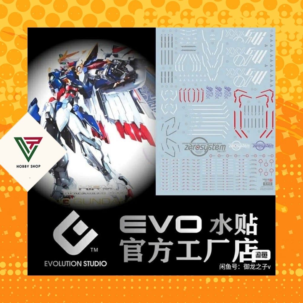  Decal Nước Huỳnh Quang Dán Mô Hình EVO 1/100 HIRM Wing EW 