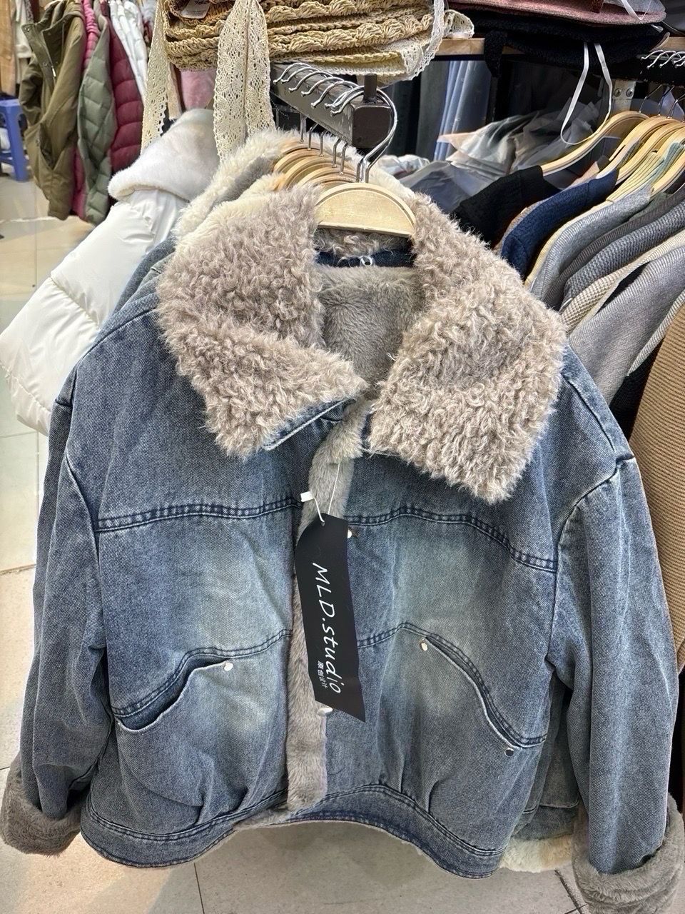  ÁO JEAN LÓT LÔNG XÙ 