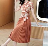  đầm ly cổ chữ V 