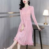  ĐẦM LY TAY DÀI CỔ TRÒN 