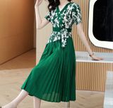  đầm ly cổ chữ V 