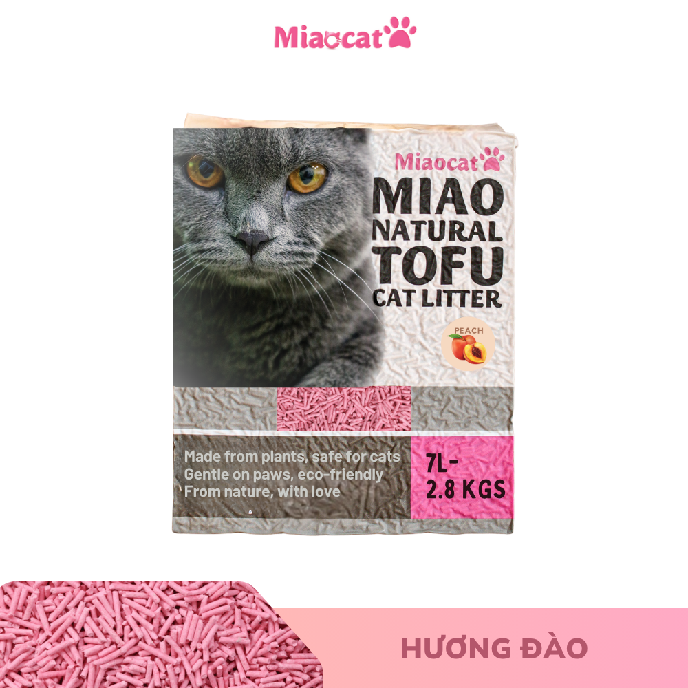 Cát vệ sinh đậu nành MIAO 7L cho mèo - Hương Đào 