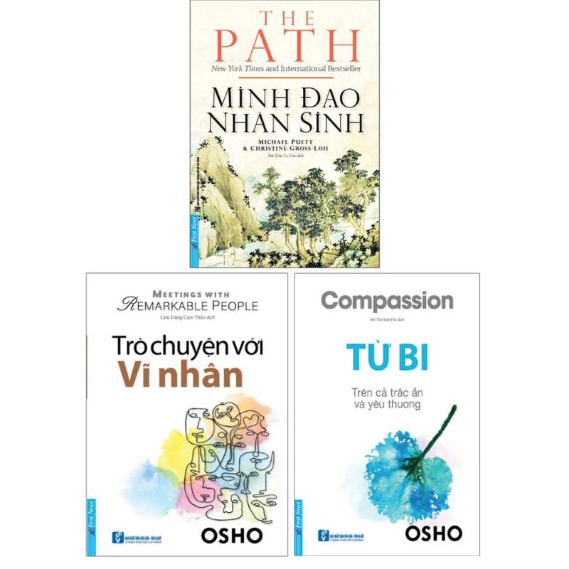  Bộ sách Trò chuyện với vĩ nhân + Từ bi + Minh đạo nhân sinh 